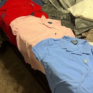 Ralph Lauren Polo Shirts - Red, Pink, Blue, dark blue